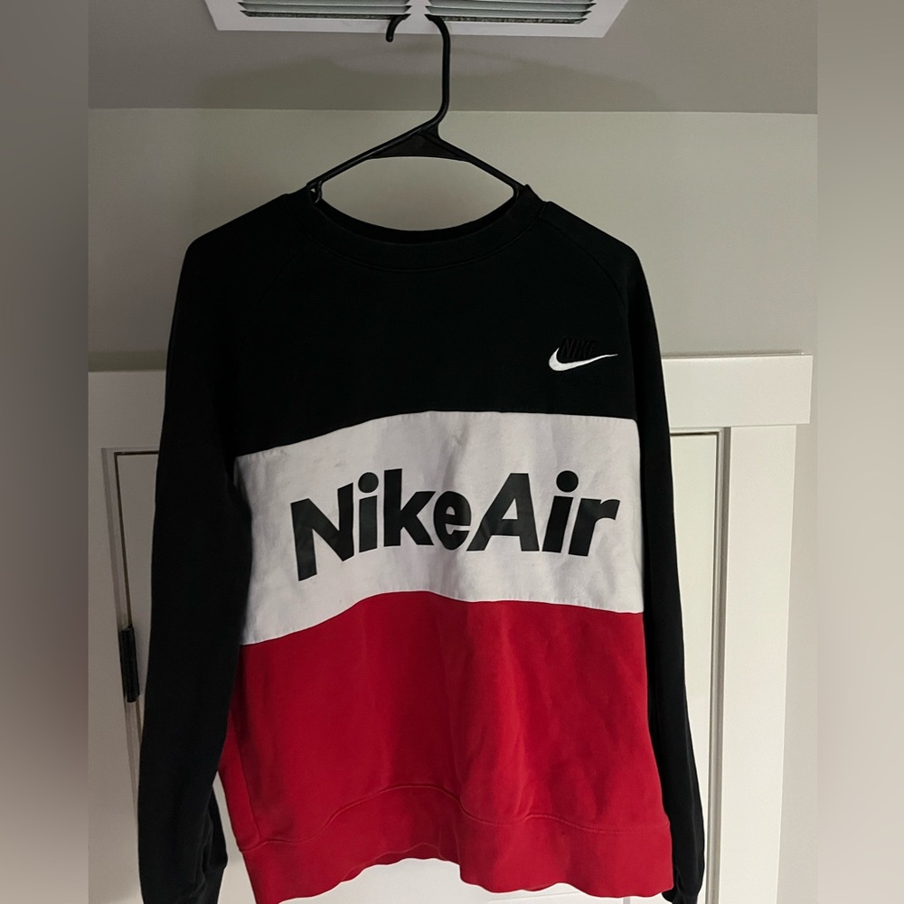 Nike Air Women's Black, White, and Red Sweatshirt